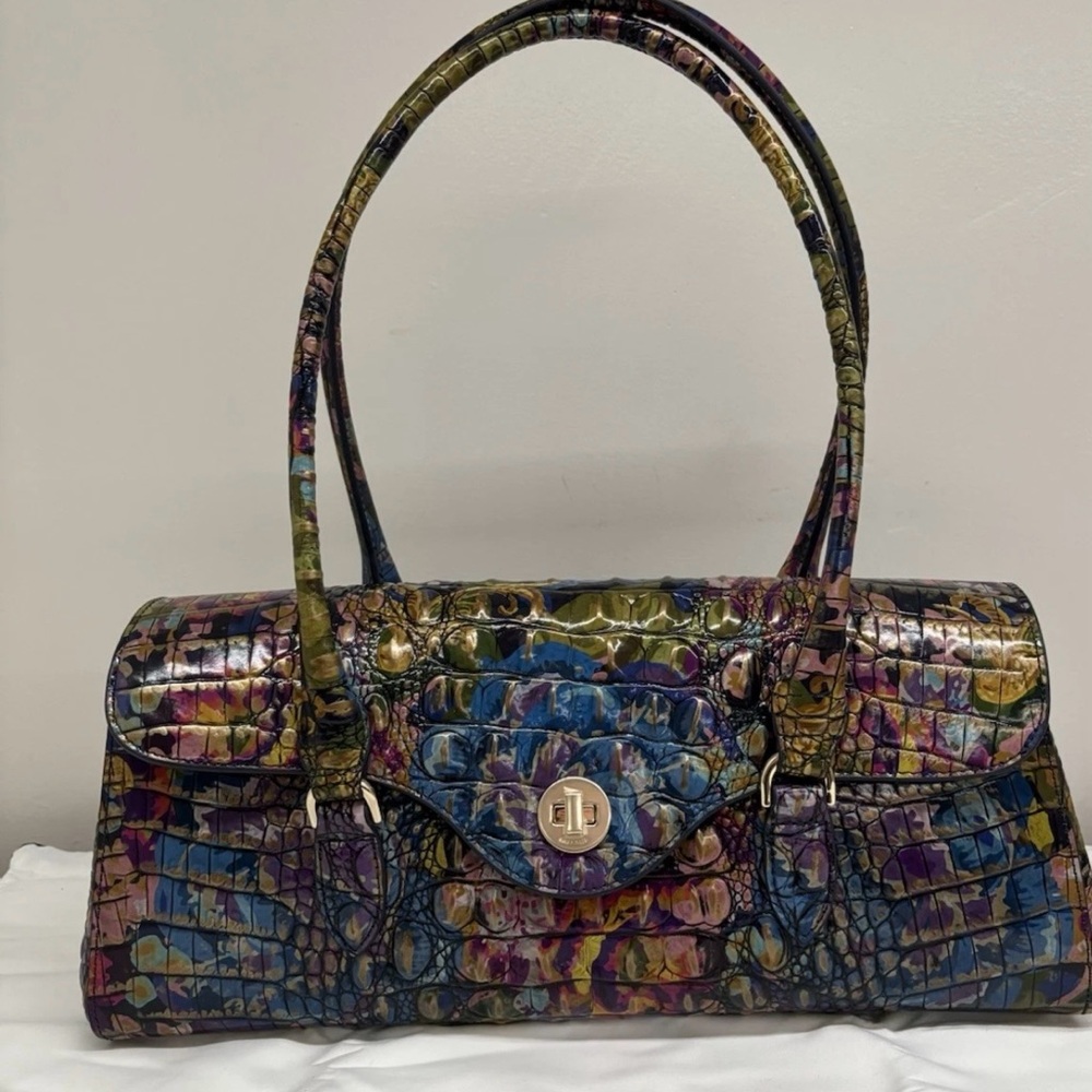 Authentic NEW $345 BRAHMIN Dayan Splendor Melbourne Genuine Leather Shoulder Bag